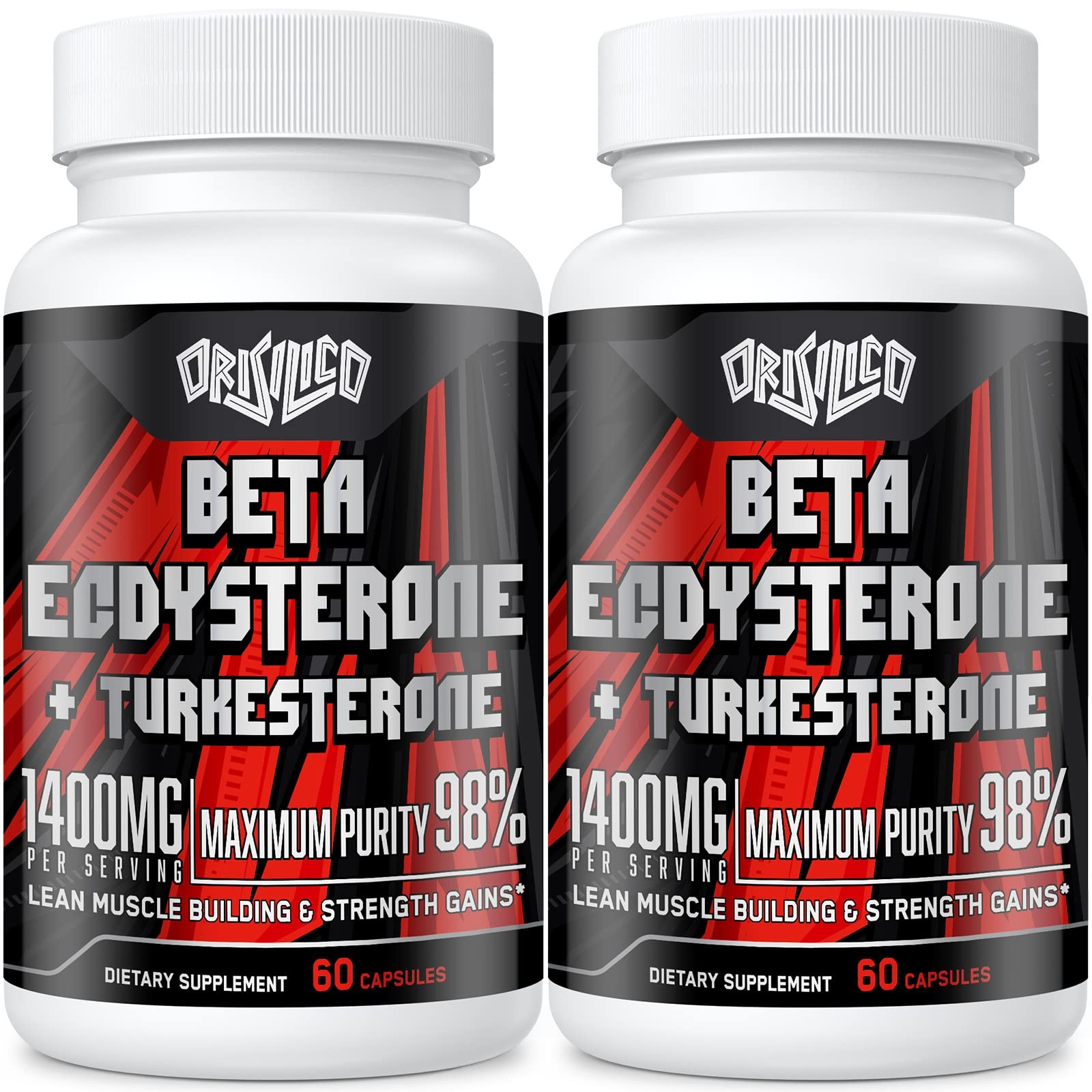 1400mg Beta Ecdysterone and Turkesterone Supplements, Maximized 98% Beta Ecdy…