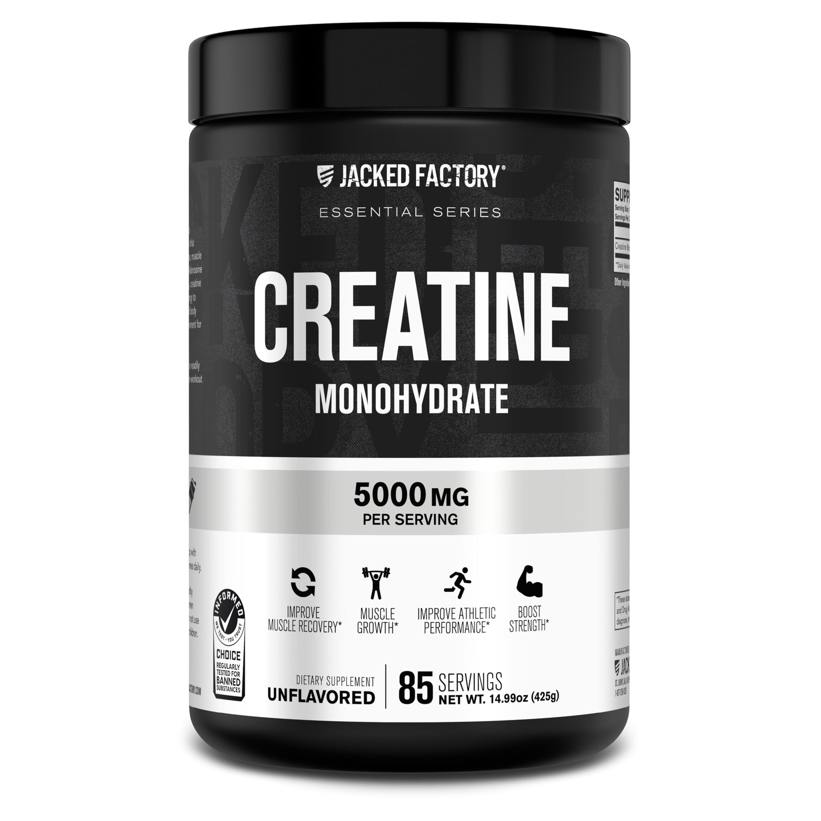 Creatine Monohydrate Powder 425g – 5g Daily Creatine Supplement for Men and W…