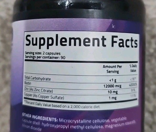 TDN Biotin Hair Growth Supplement 180 Capsules Multi Complex Vegan Friendly