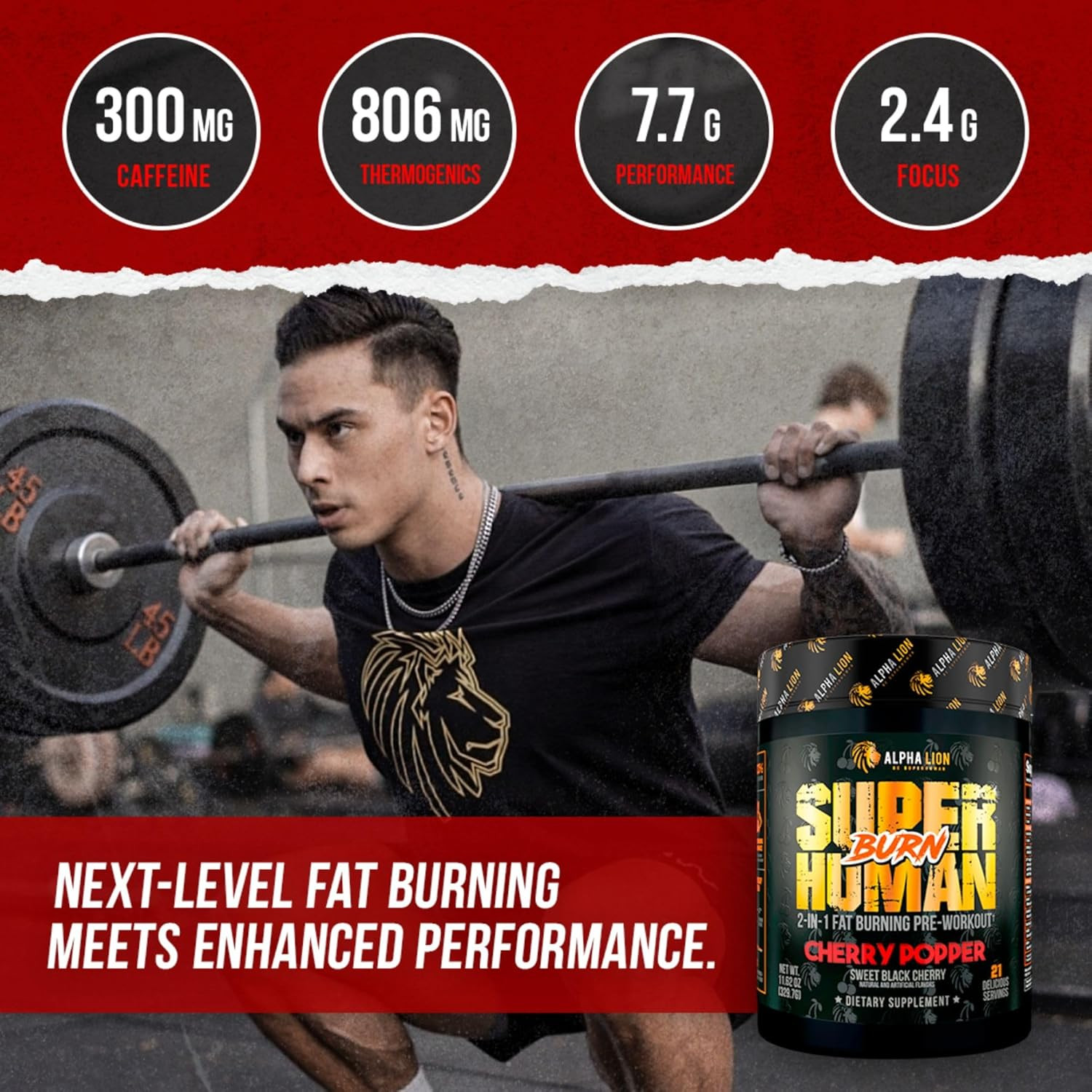 Superhuman Burn – 2 in 1 Metabolism Booster Pre Workout and Thermogenic Fat Burn
