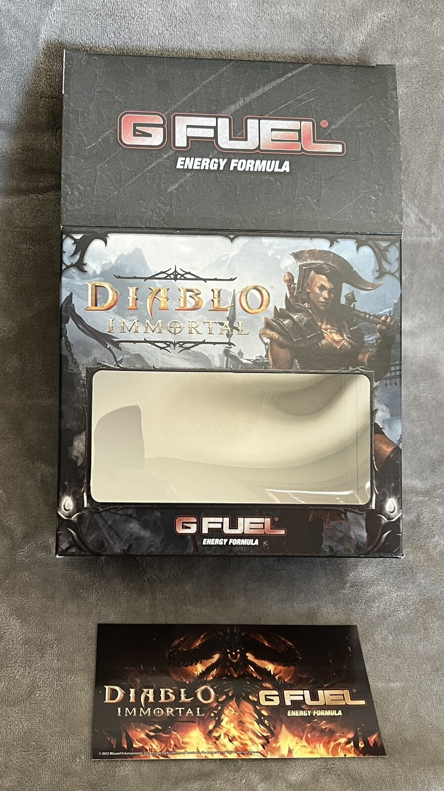 G Fuel Health Potion Gfuel Box Diablo Immortal Shaker, Sticker, Empty Tub READ