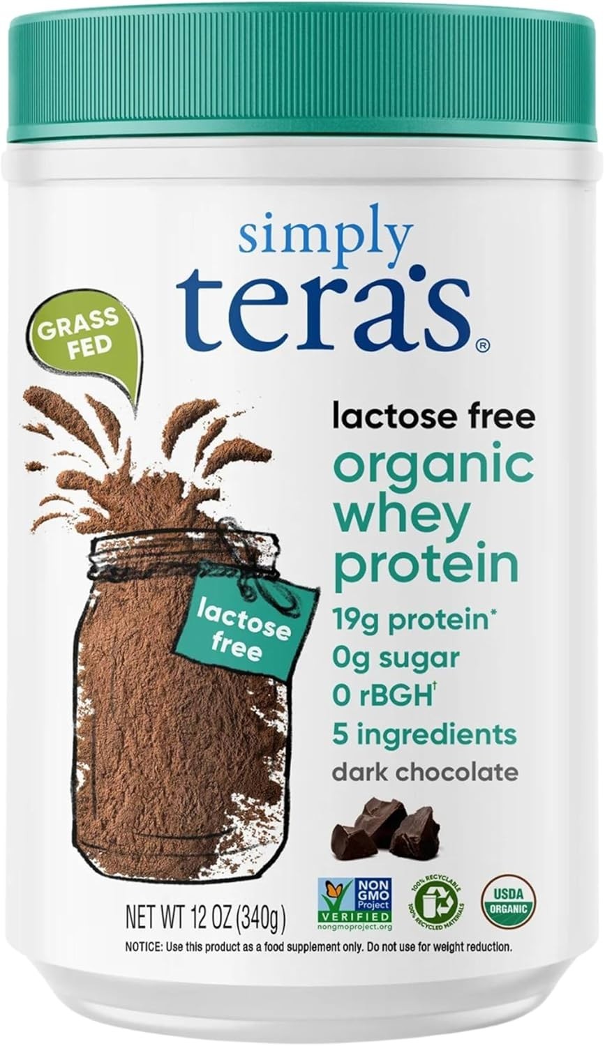 Organic Whey Protein, Dark Chocolate, 12 oz (340 g)