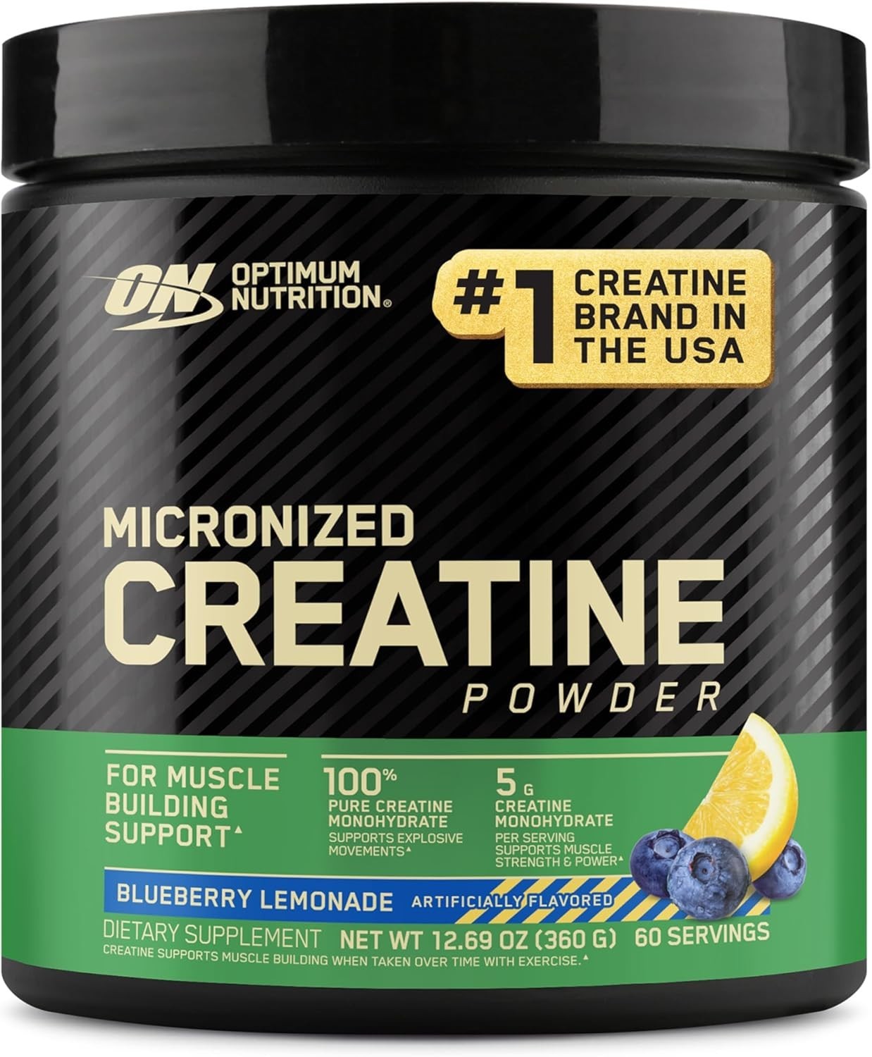 Micronized Creatine Monohydrate Powder, Blueberry Lemonade – 60 Servings
