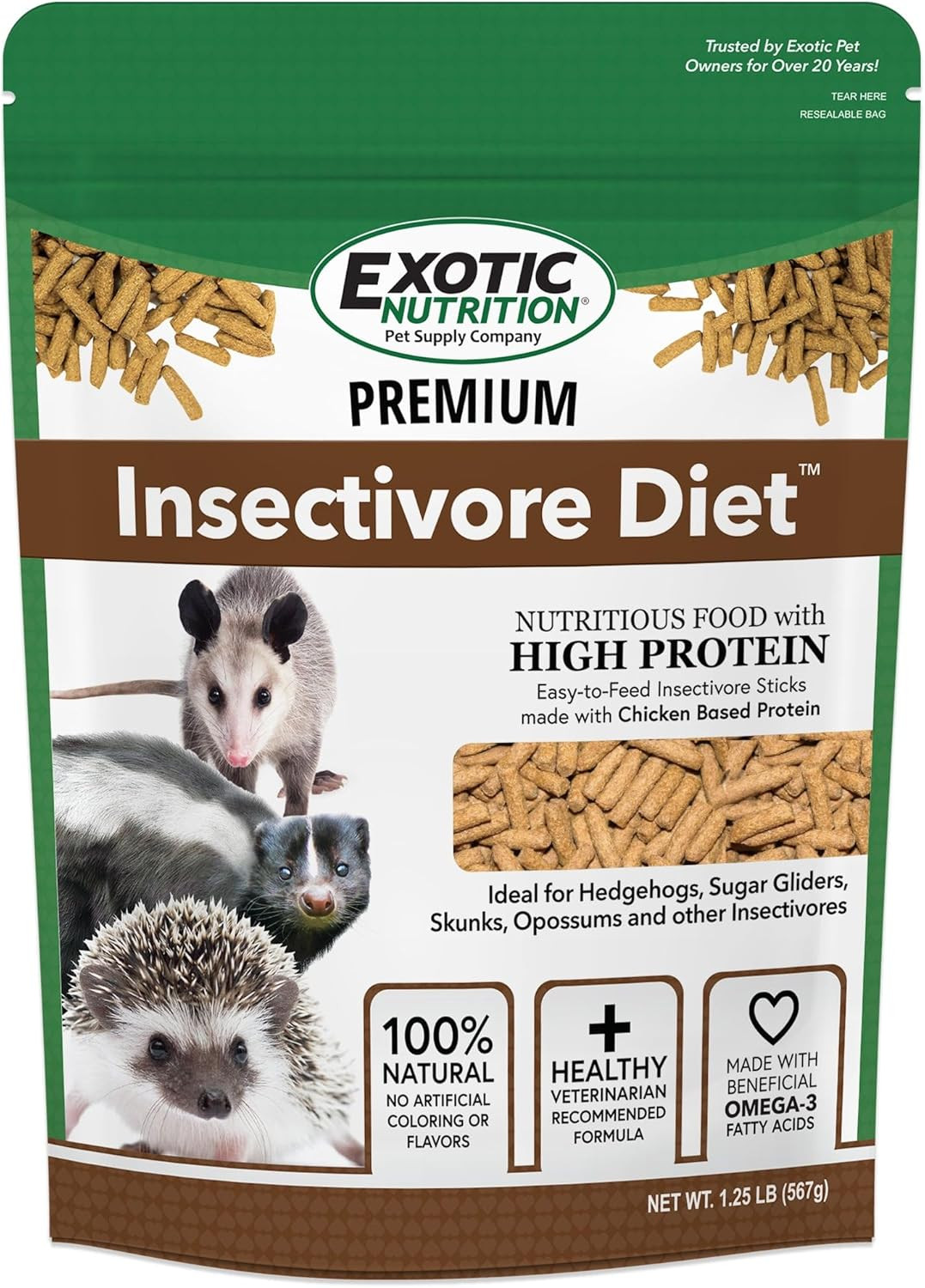 Premium Insectivore Diet (1.25Lb) – Healthy Nutritious Chicken Based High Protei