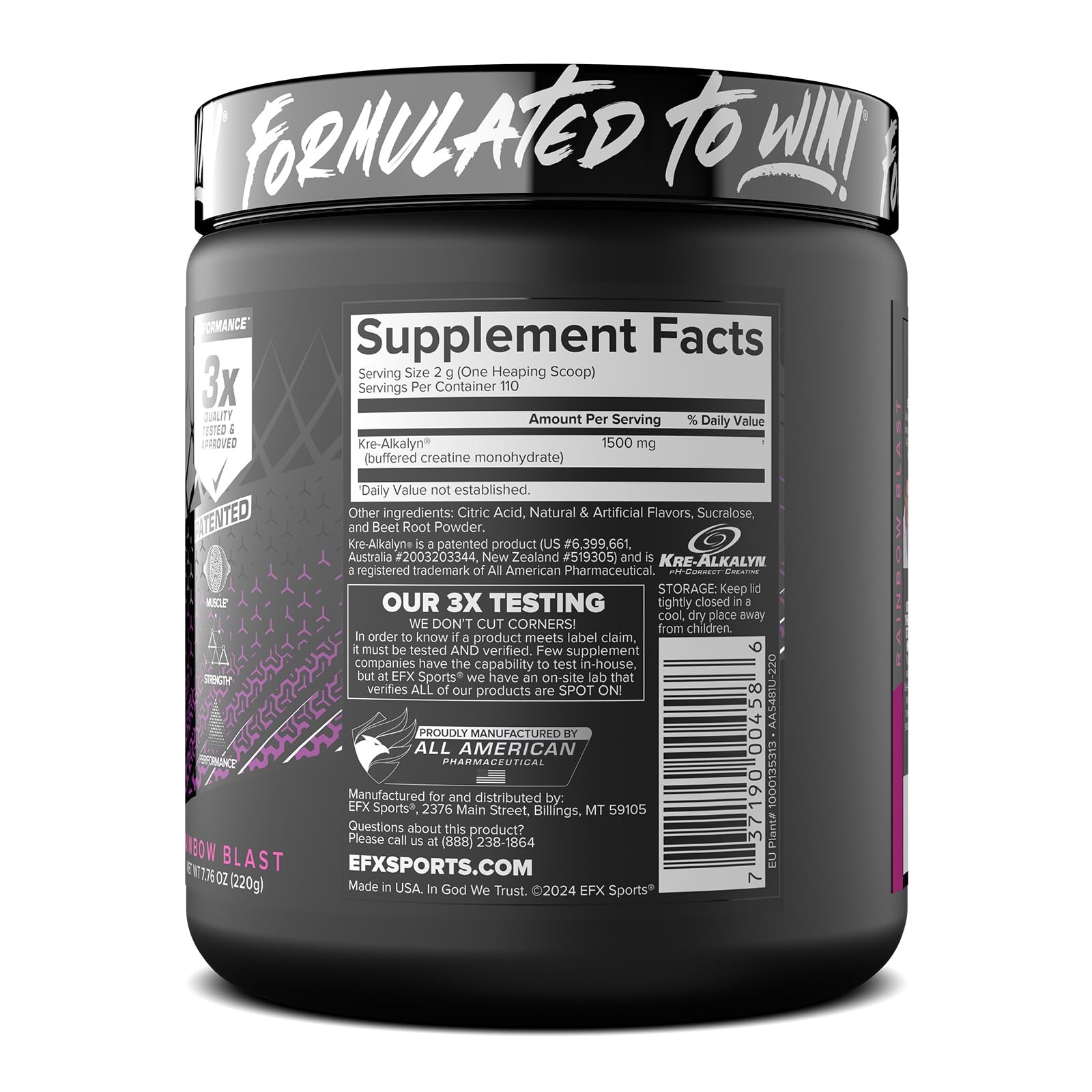 Kre-Alkalyn EFX Powder | pH Correct Creatine Monohydrate Powder Supplement | …
