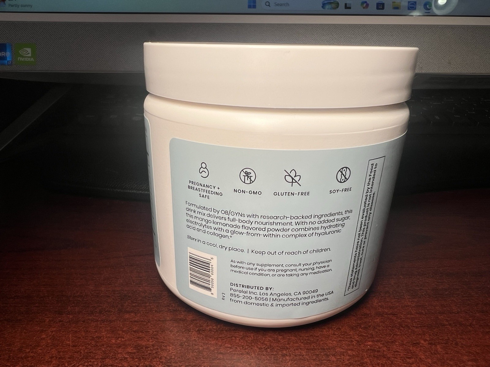 Perelel Cellular Hydration Powder – Mango Lemonade 8.5 oz (241 g)- 28 Day Supply
