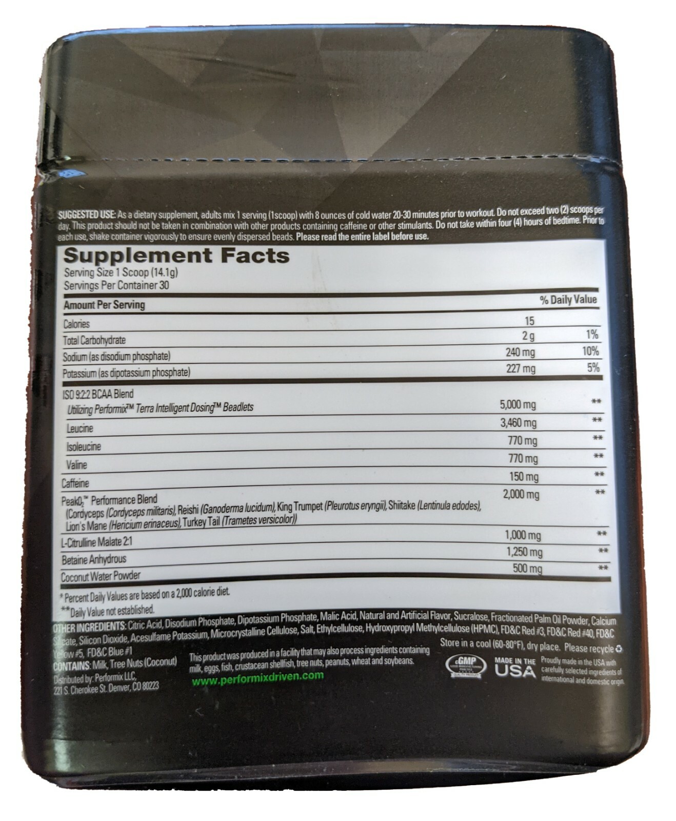 Performix ISO 9:2:2 V2x BCAA 30 Servings – DRINK ALL DAY YOU MAY *Rainbow Candy*