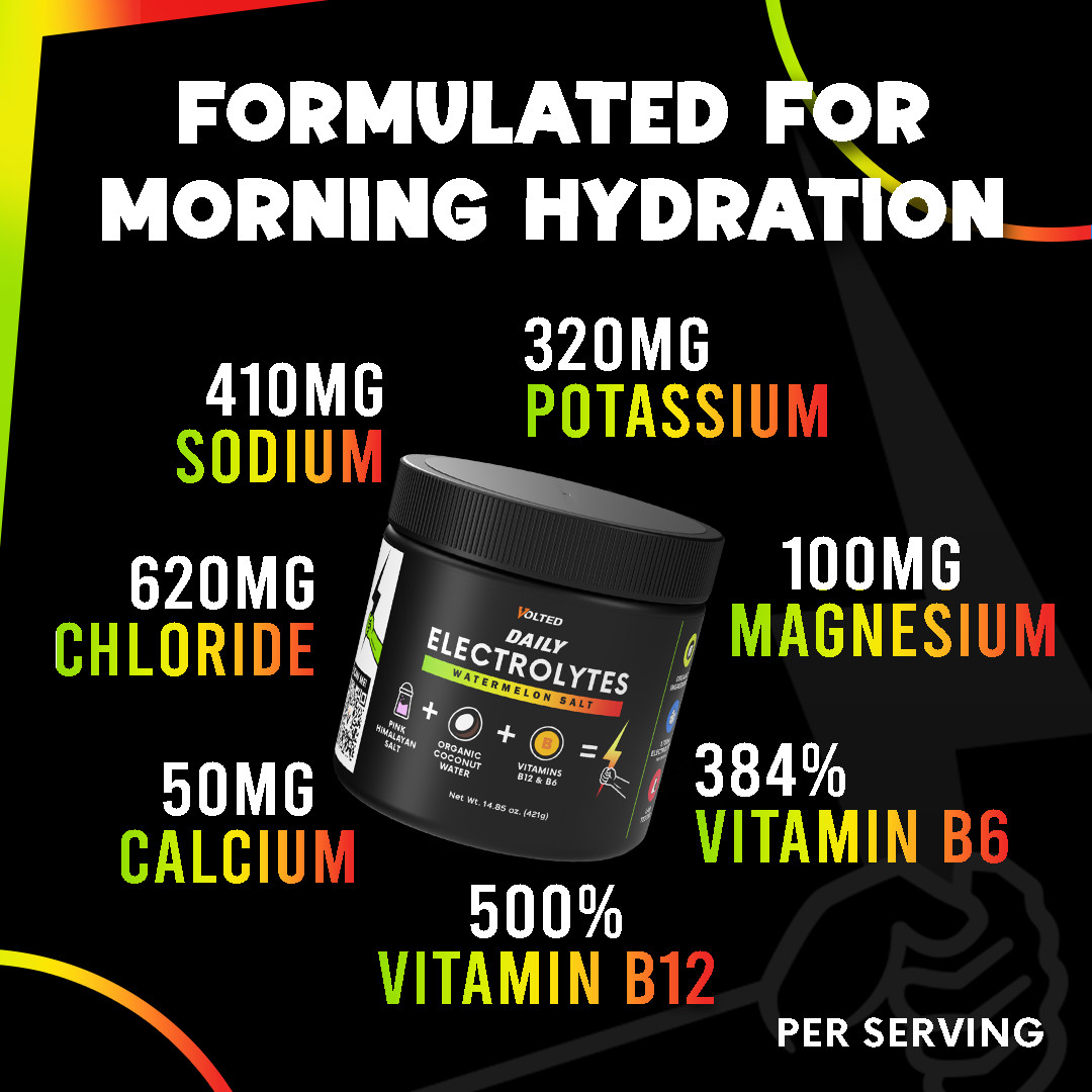 VOLTED Bulk Electrolyte Powder Daily Hydration Mix Non-GMO Organic Ingredients