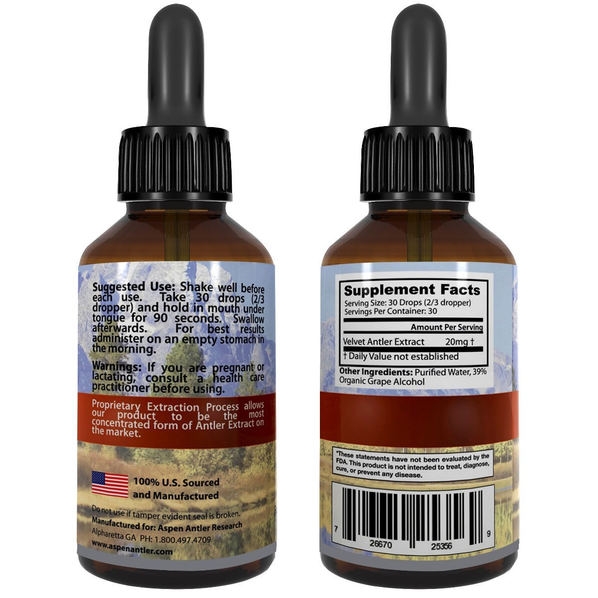Deer Antler Velvet Extract IGF-1 Gold 20mgs 100% American Antler Velvet!
