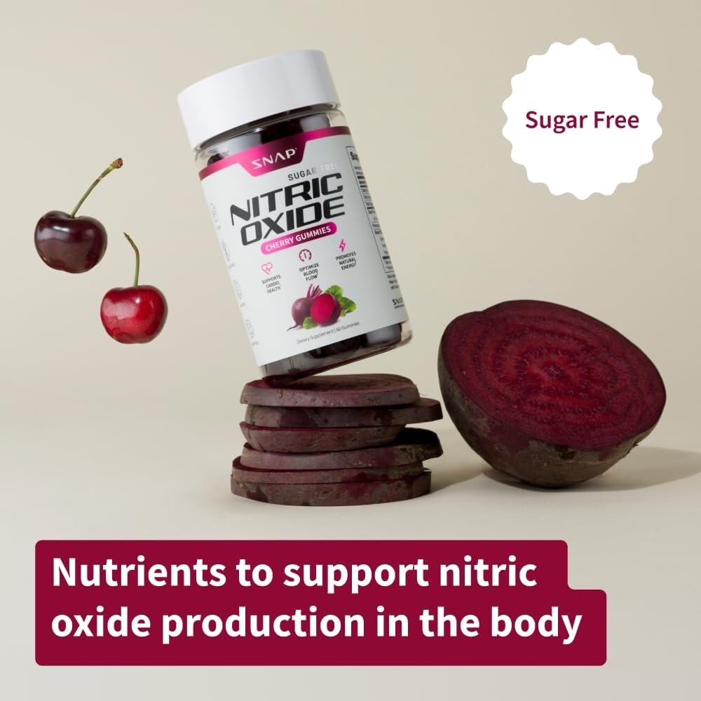 Natural Energy Organic Gummy Beet Root Cherry Chews Nitric Oxide Superfood 60ct