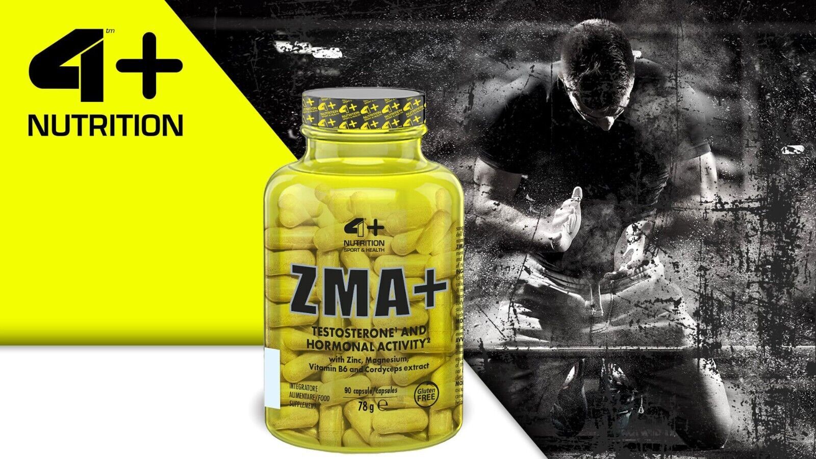 4+ NUTRITION ZMA+ 120-360 CAPSULES – TESTO Support – Improves sleep quality