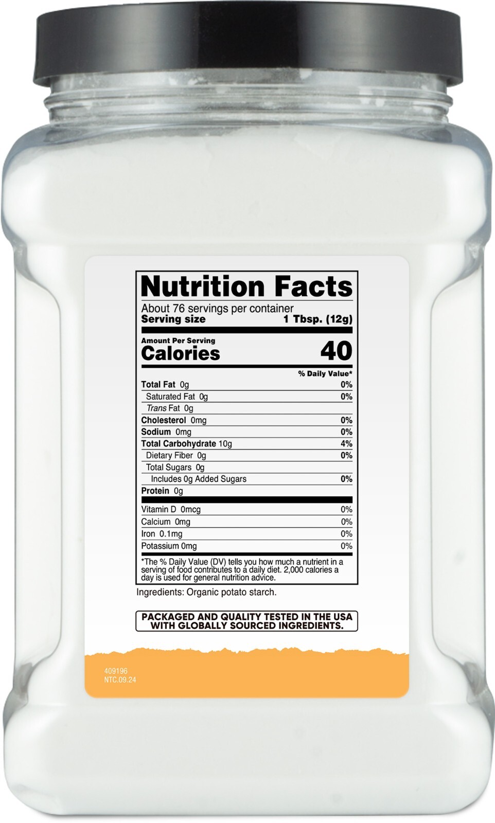 Nutricost Pantry Organic Potato Starch 2 Pound – Gluten-Free & Vegan