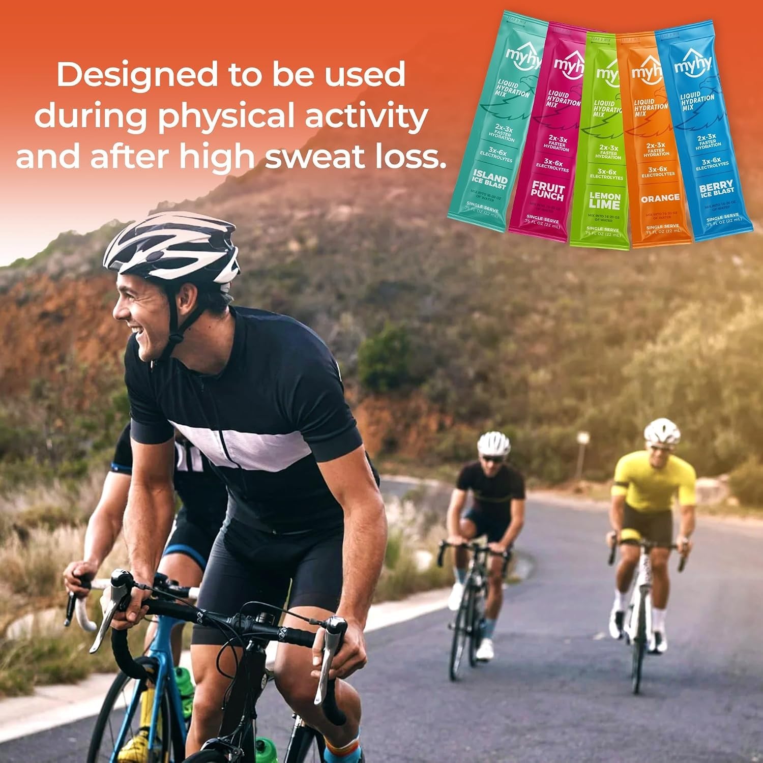 Daily Hydration Packets – 5 Count Orange Drink Mix for Fitness, Parties & Travel