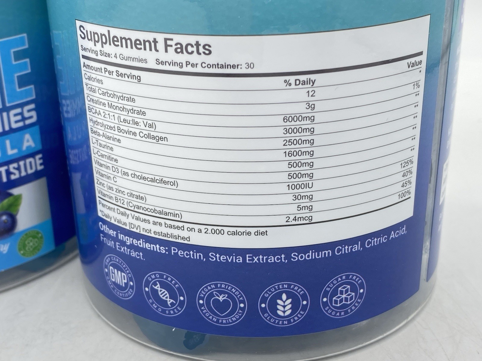 Cnthdi Creatine Monohydrate Gummies Blueberry 6000mg 2 pk. – 120 Ct Each
