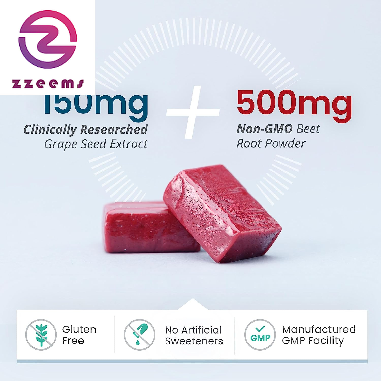 Superbeets Heart Chews – Nitric Oxide Production and Blood Pressure Support – Gr
