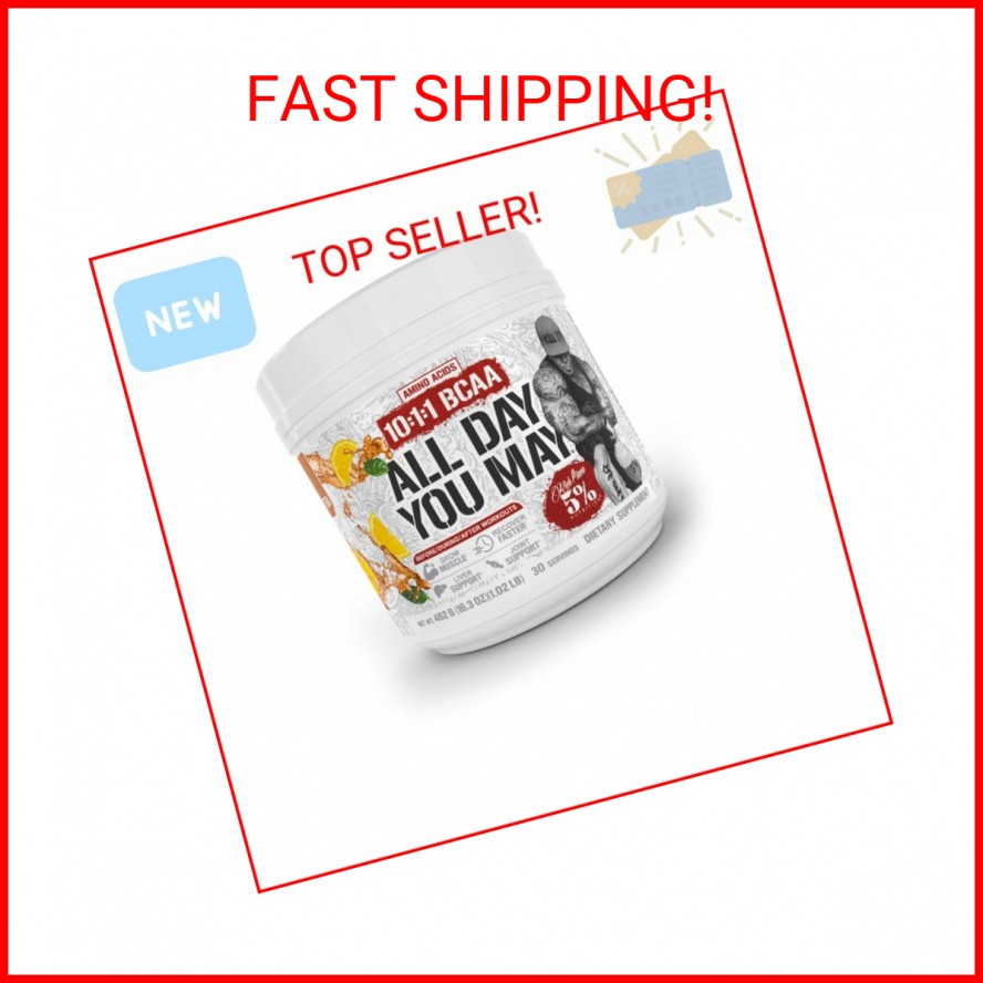 5% Nutrition Rich Piana AllDayYouMay BCAA Powder Premium Intra & Post Workout Am