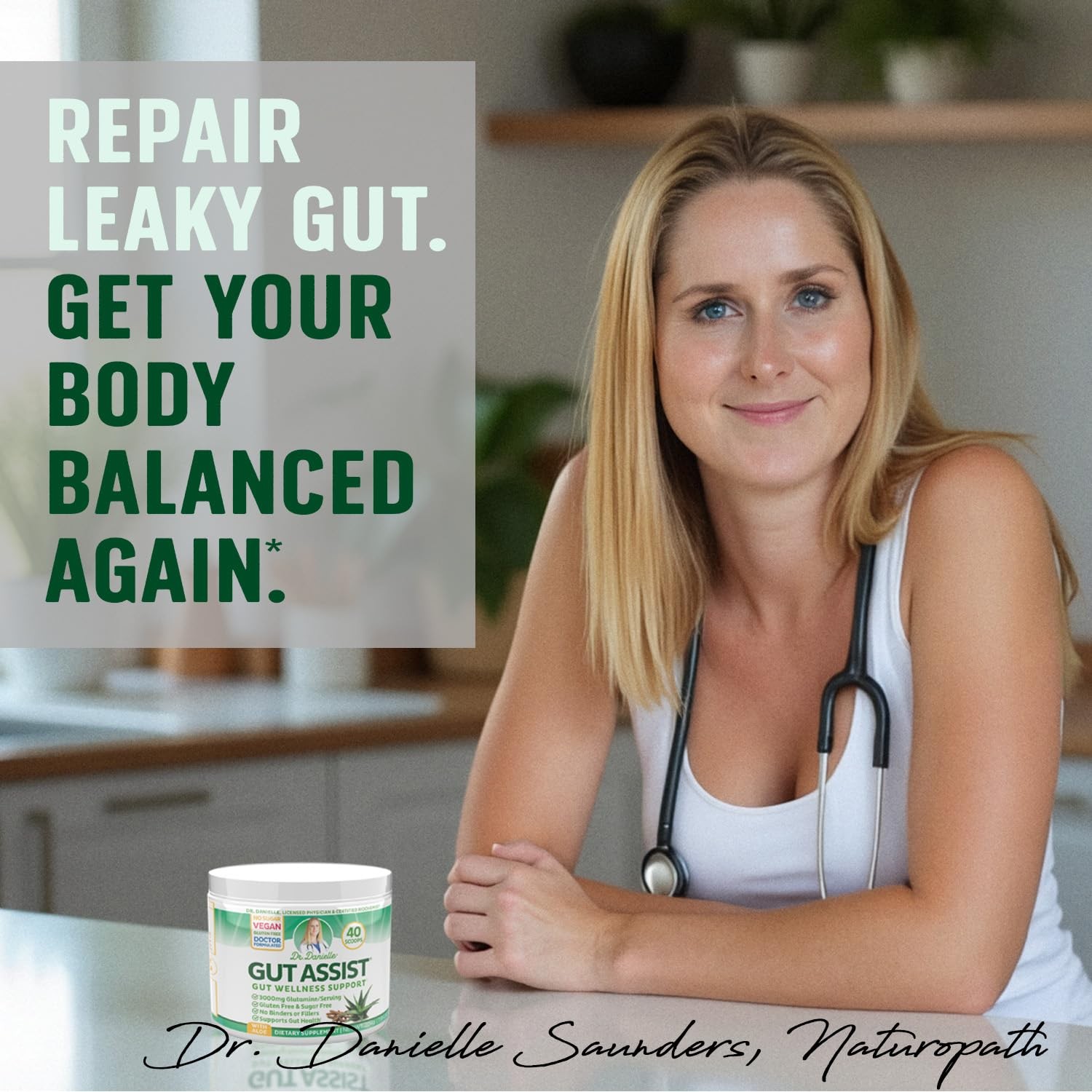 GUT SUPPORT Repair Supplement Healthy Digestive IBS 40 Scoops DOCTOR DANIELLE