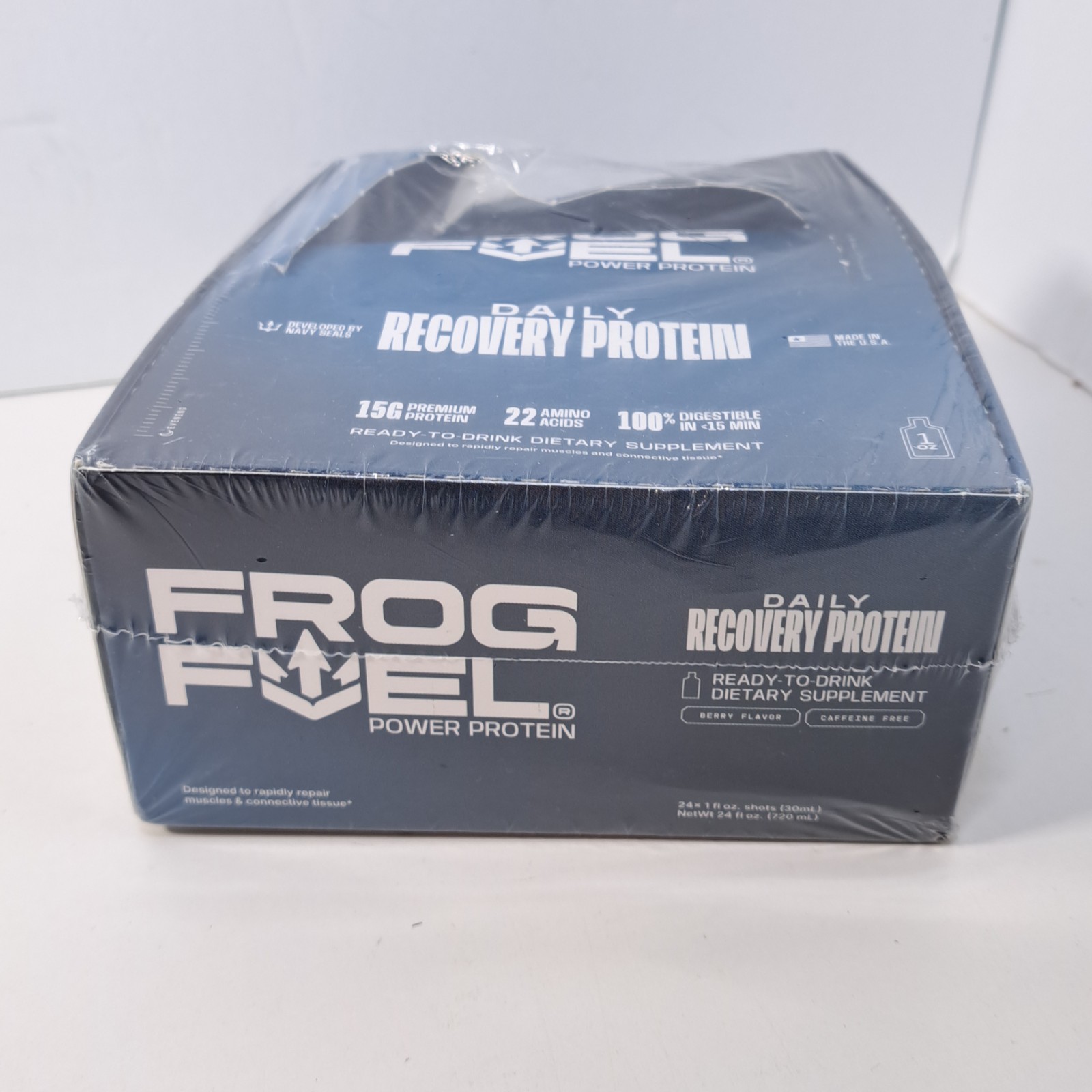 New 24pk Frog Fuel Power Protein Daily Recovery Liquid Protein Shot (Exp 01/28)
