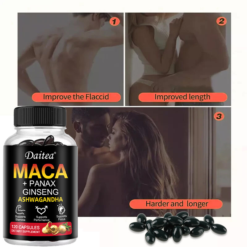 Maca Root Capsules 10,000mg | 120 Caps | Red,Yellow, Black Maca Supplements USA