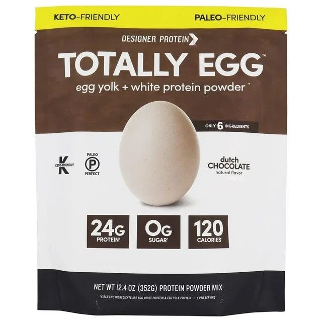 Egg Yolk + White Protein Powder Dutch Chocolate 12.4 oz Each (Pack of 2)