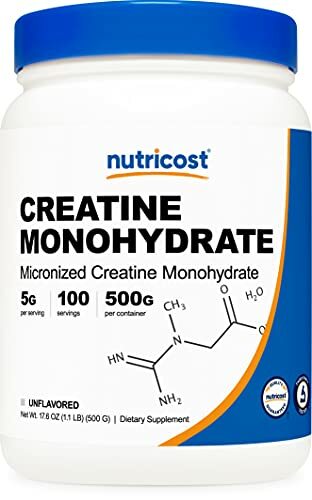 Creatine Monohydrate Pure Pre- or Post- Workout Micronized Powder (17.6 oz)