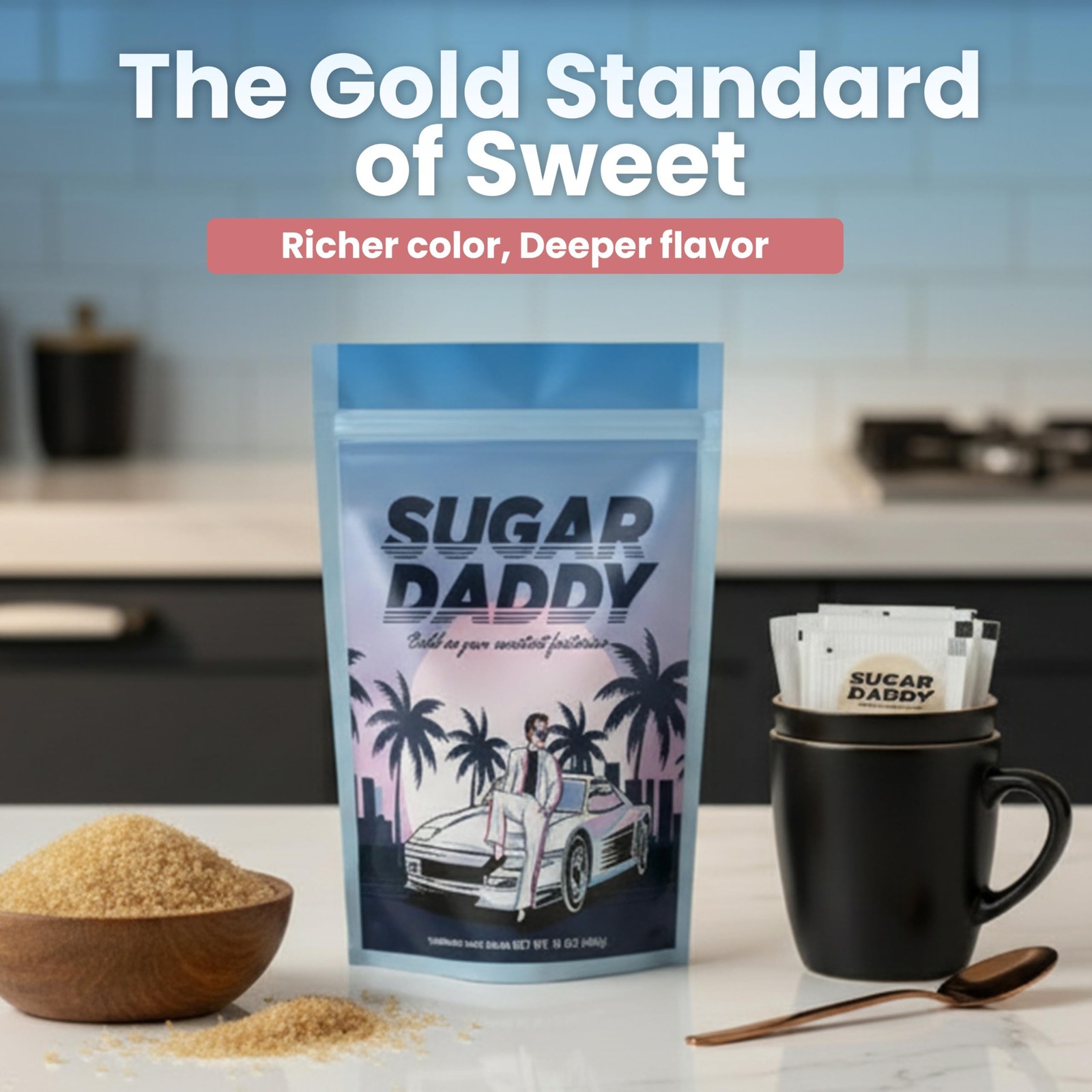 Sugar Daddy, Turbinado Cane Sugar Bag – Natural Sweetness Boost & Rich Flavor…
