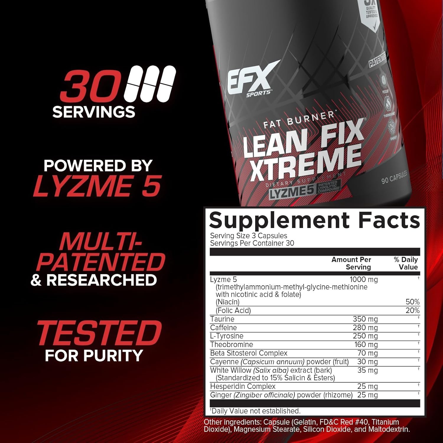 EFX Sports, Lean Fix Xtreme, 90 Capsules