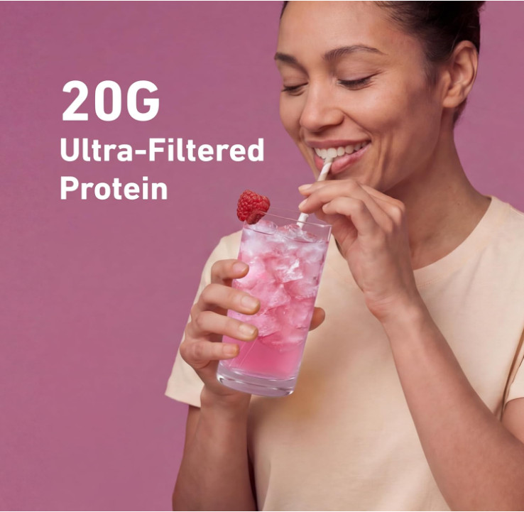 Isopure Clear Whey Isolate Protein Powder, Mixed Berry, 16 Servings