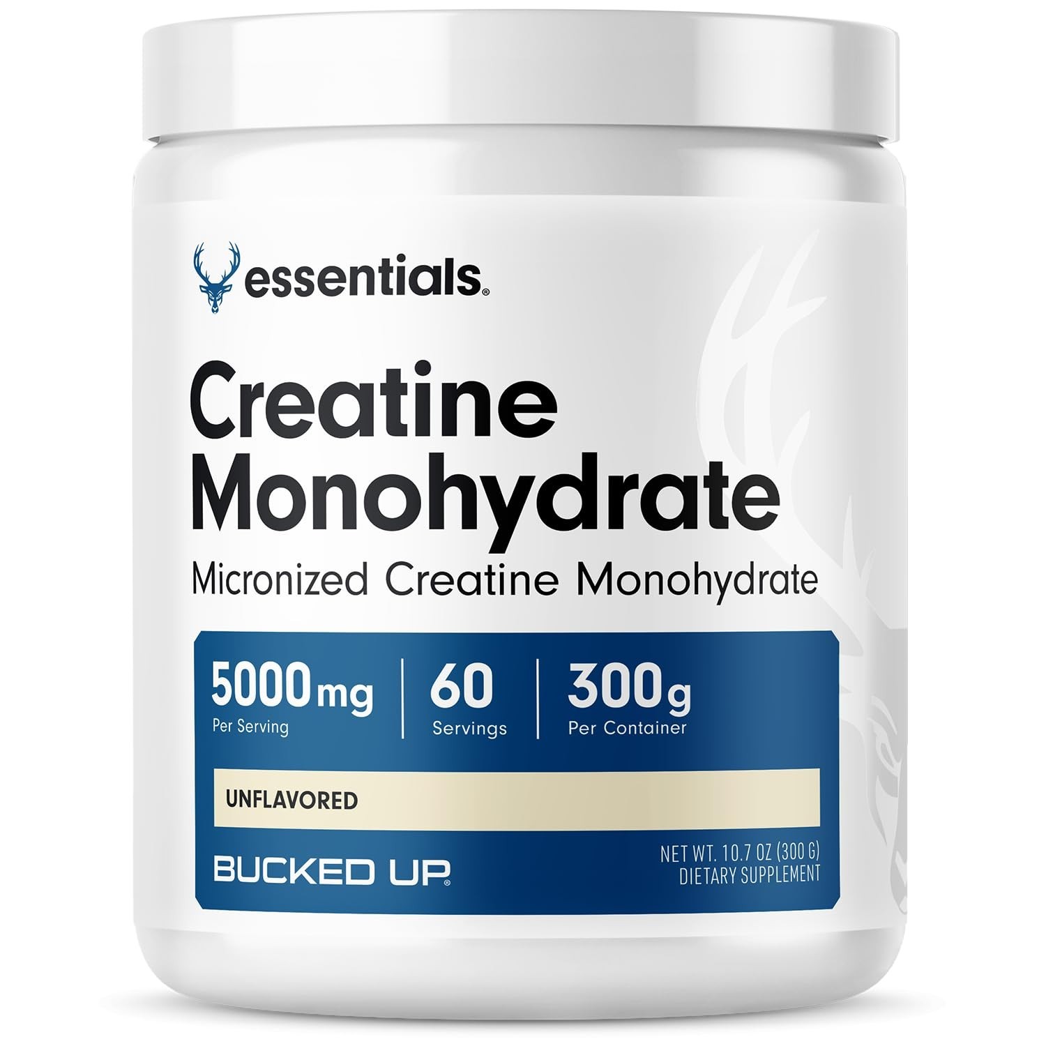 Pure Micronized Creatine Monohydrate – Unflavored, Easy Mix, 5G/Serving, 60 Serv