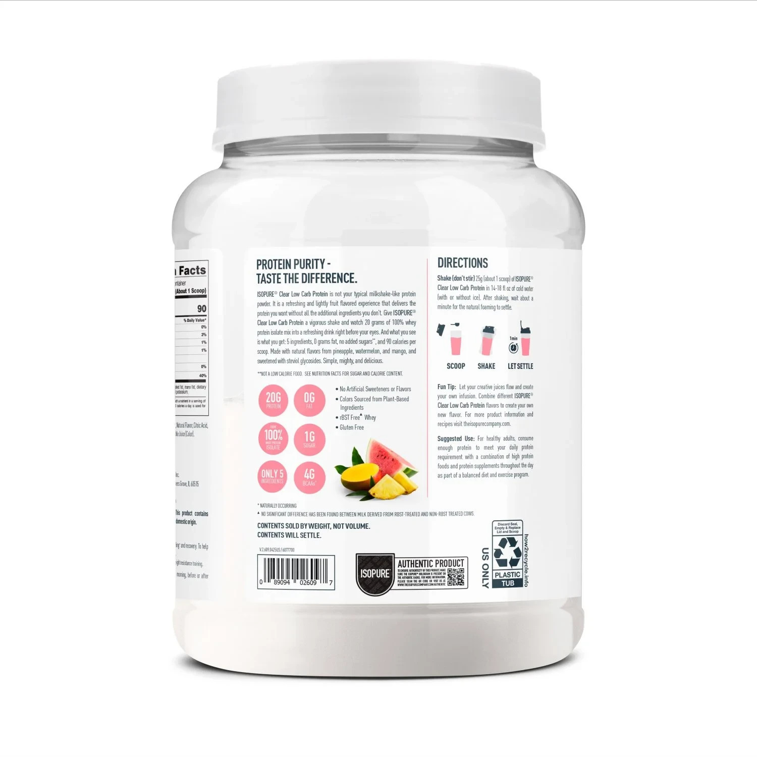 Isopure 20g Clear Protein Powder, Tropical Punch, 1.43 lbs. LIMITED TIME!!!
