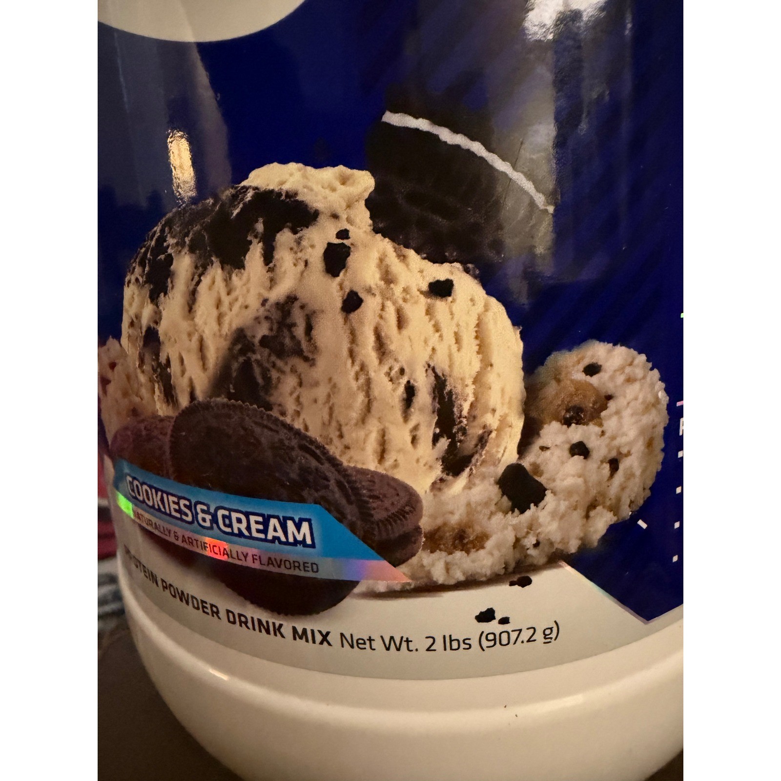 USN BlueLab 100% Whey Protein Powder Cookies and Cream 2lb 25g Protein 5.3g BCAA