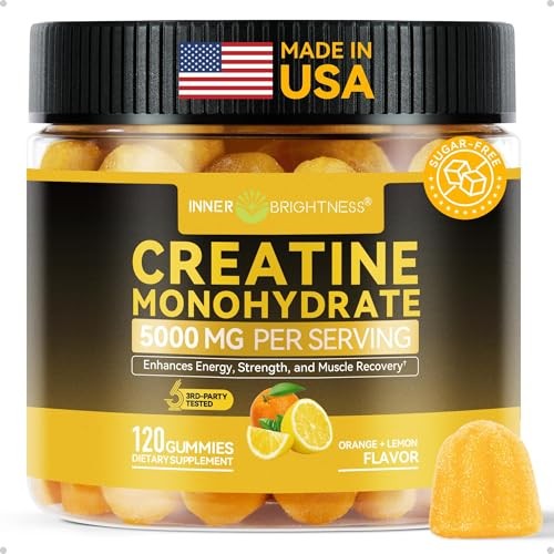 Creatine Monohydrate Gummies 5000mg 120ct Muscle Growth Energy