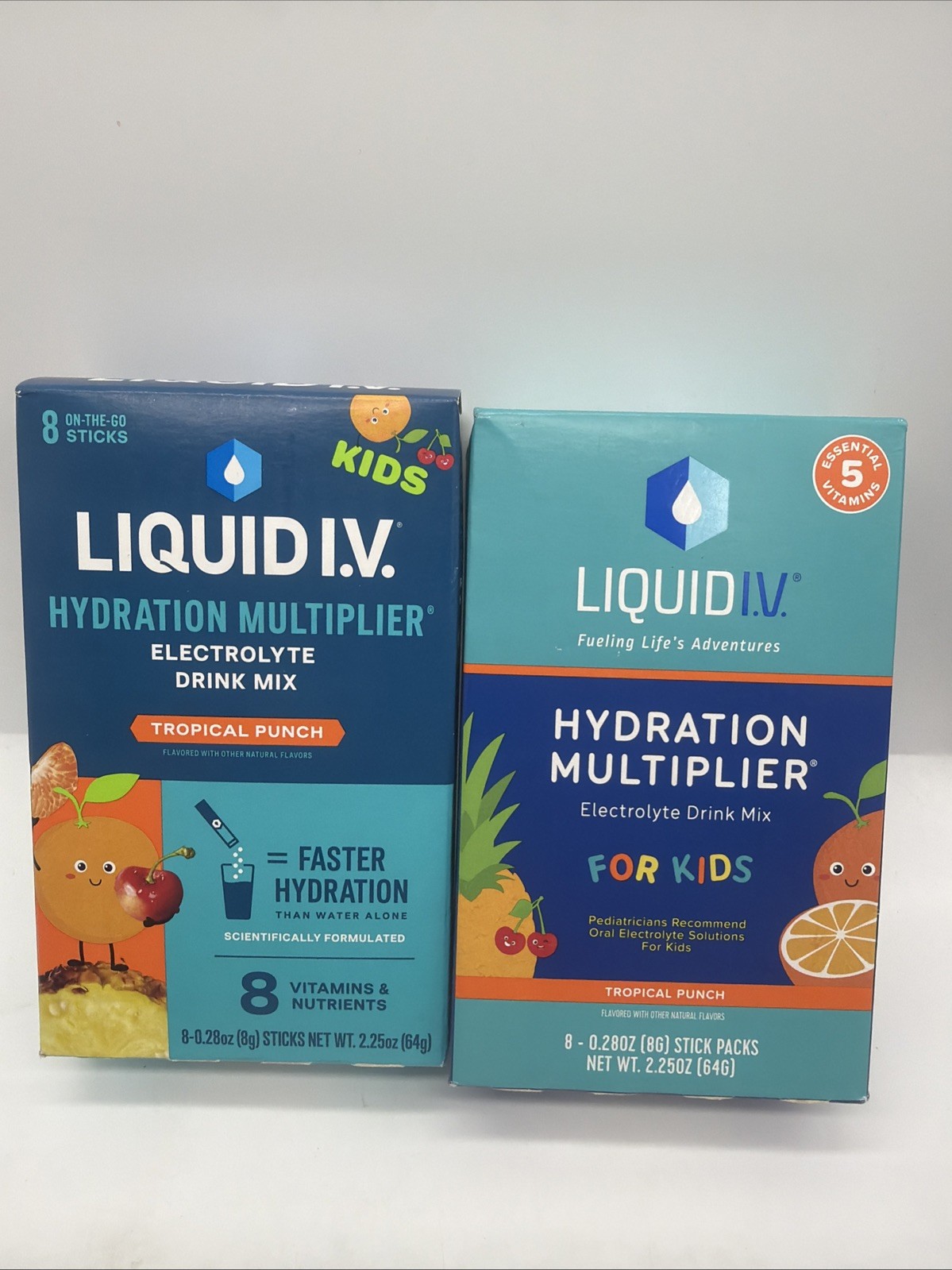 (6) Liquid I.V. Hydration Multiplier Electrolyte Drink Mix Kid Tropical Punch 48