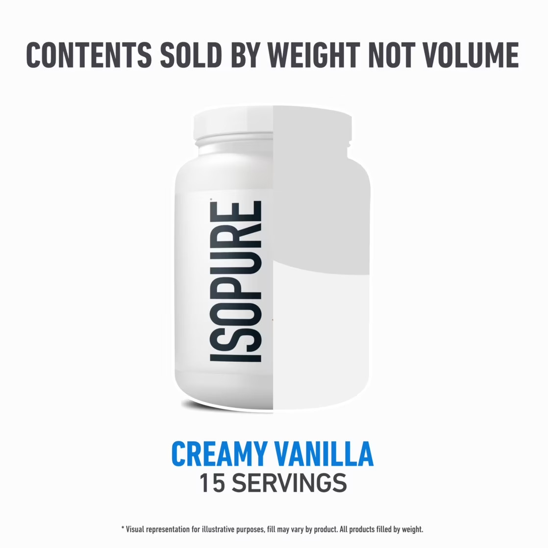 Zero Carb 100% Whey Protein Isolate Vanilla Protein Powder, 25G, 15 Servings