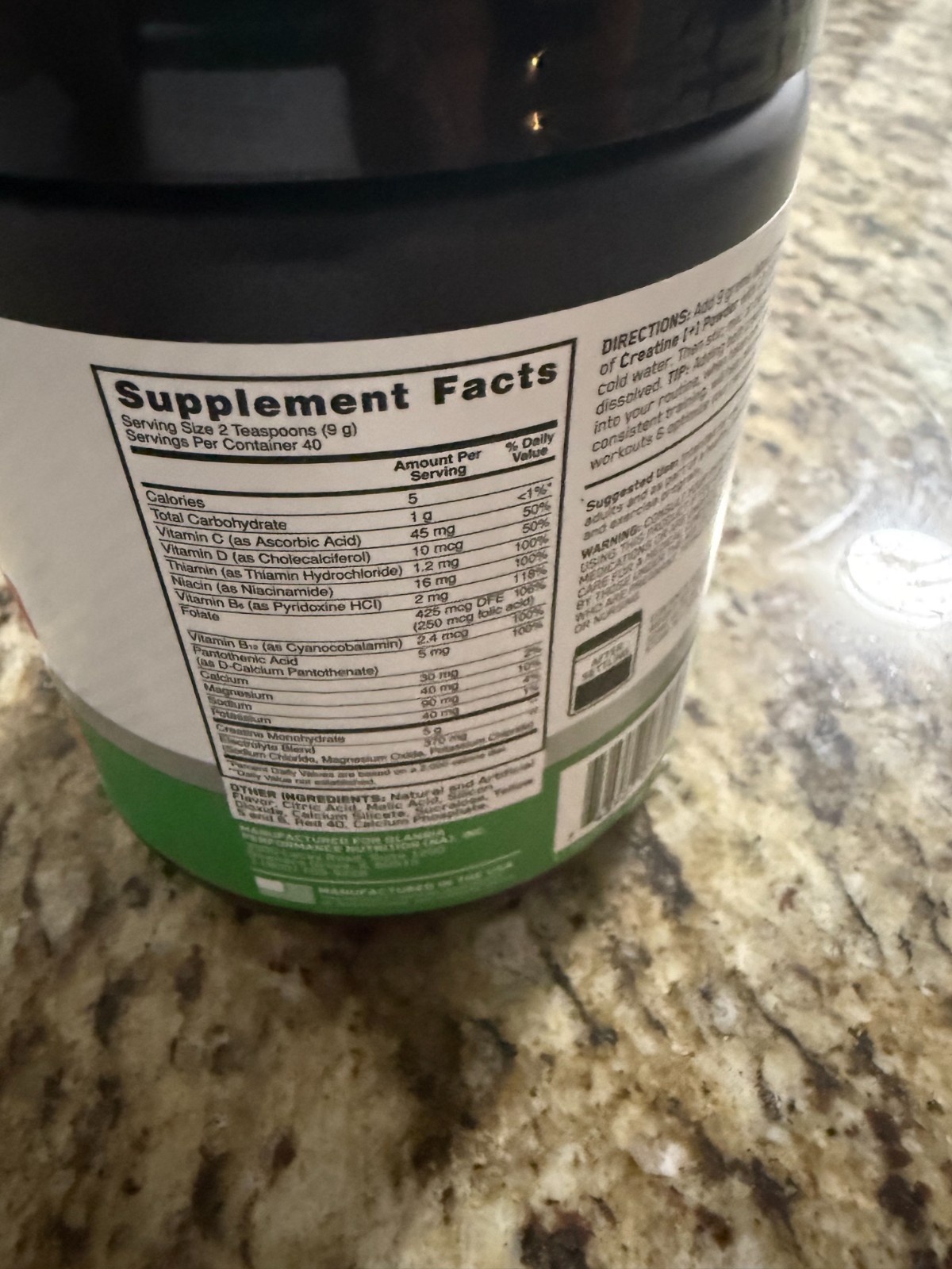 Optimum Nutrition Creatine + 3- n -1 Formula Powder Strawberry Peach Flavor