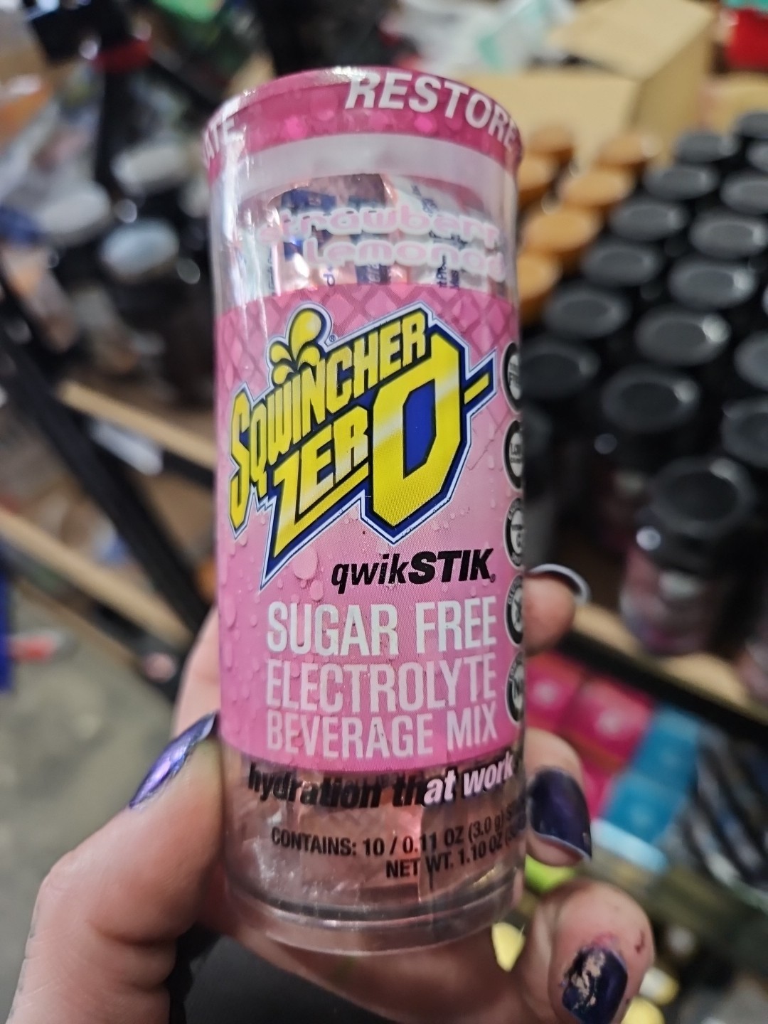 Sqwincher Zero Electrolyte Replenishment, Strawberry Lemonade 10 Ct 075880414131