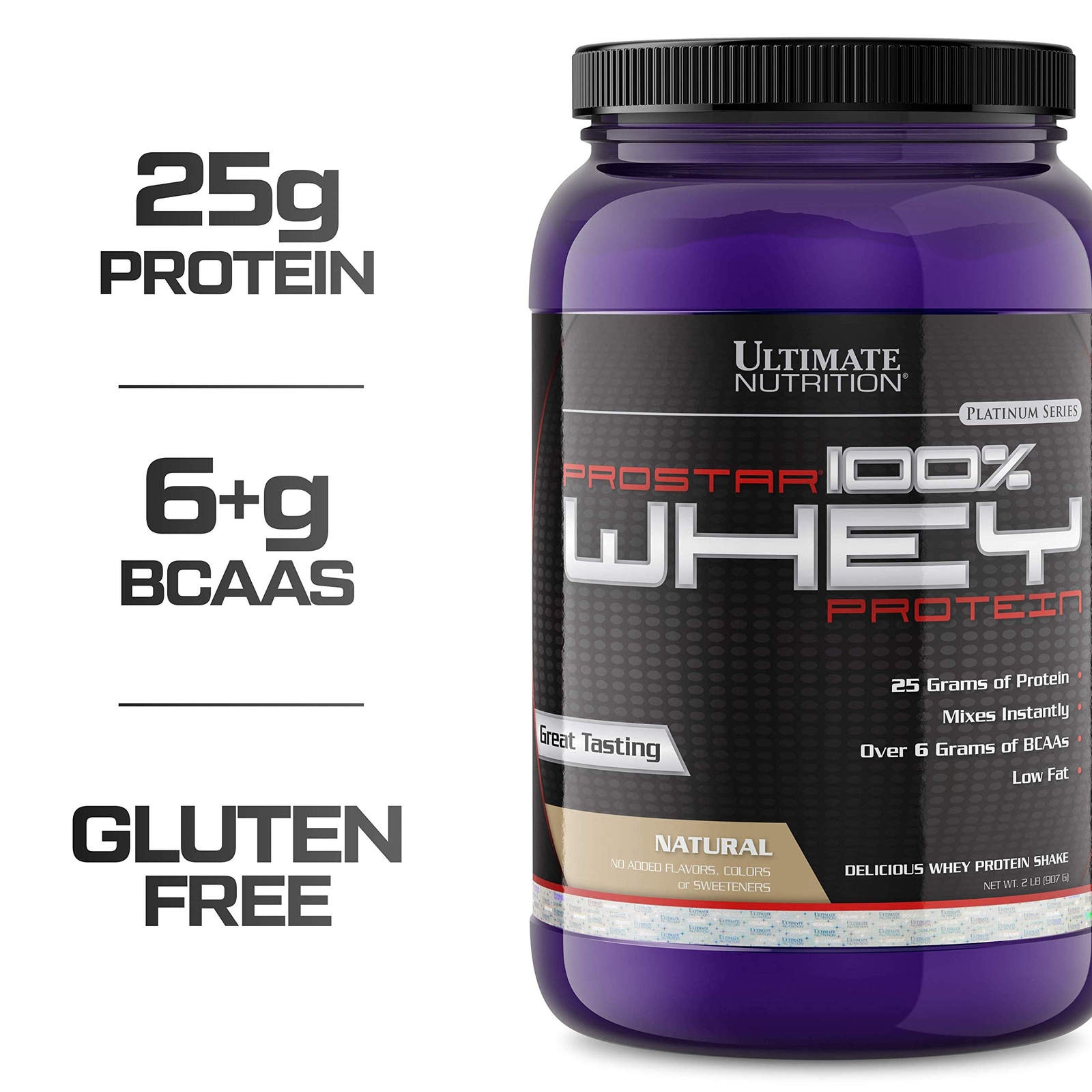 Prostar Whey Protein Powder 25 gm of Protein – 30 Servings, Unflavored, 2 lbs