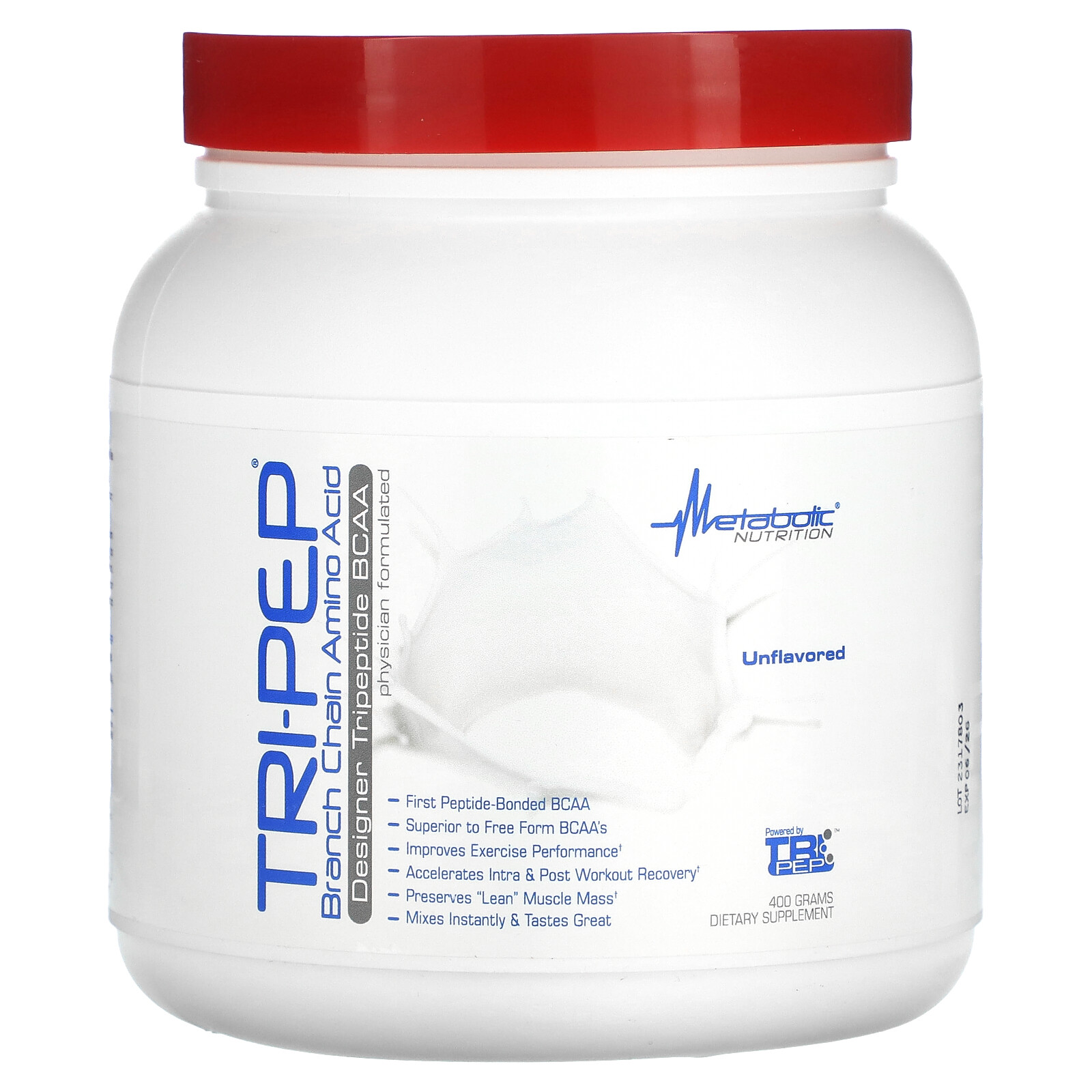 Tri-Pep, Branched Chain Amino Acid, Unflavored, 14.1 oz (400 g)