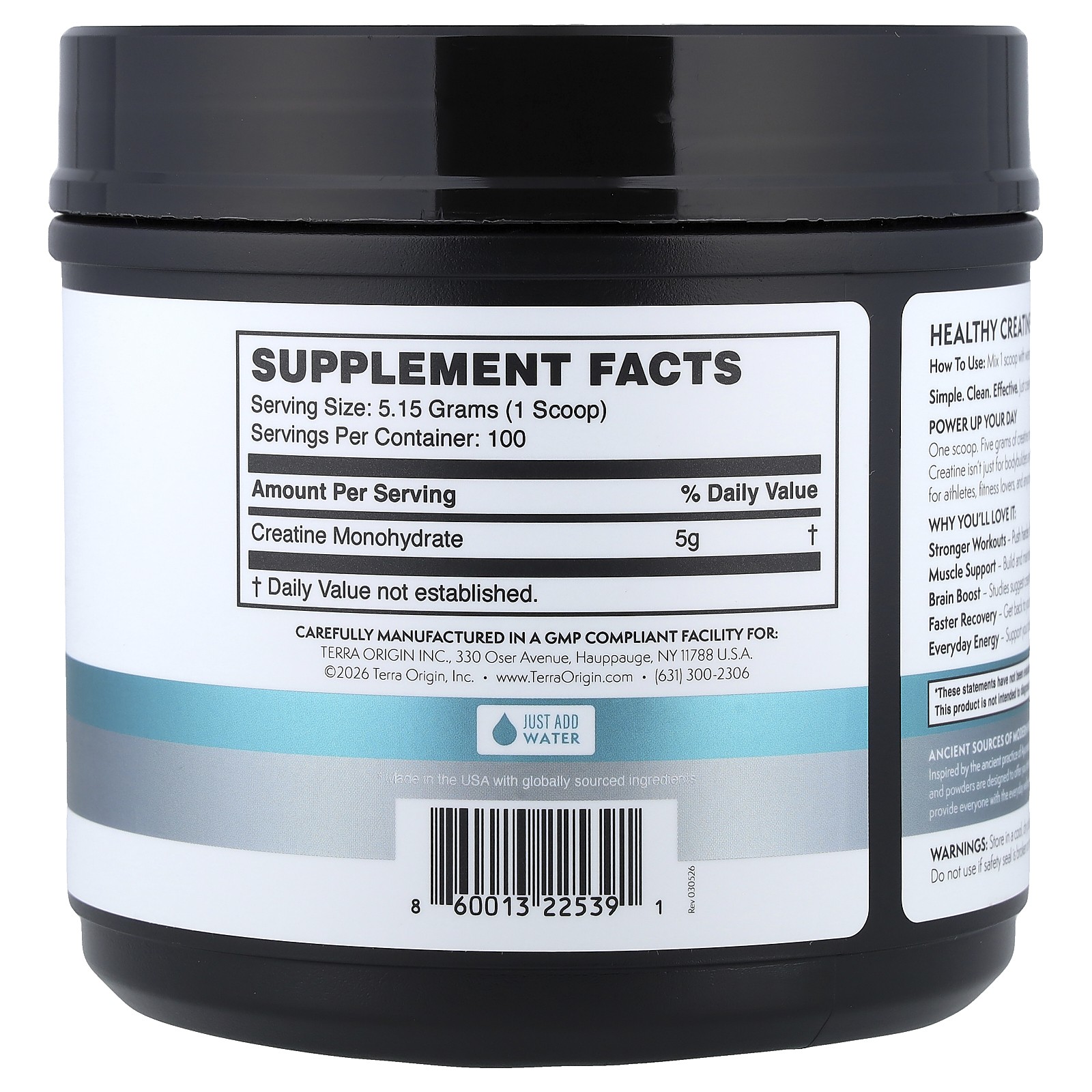 Healthy Creatine, Unflavored, 18.17 oz (515 g)