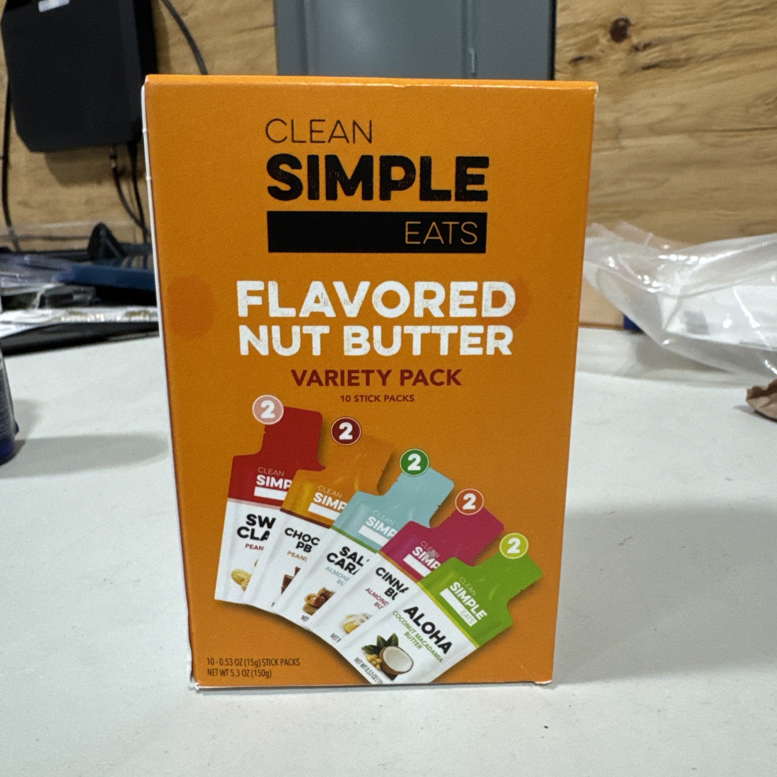 Clean Simple Eats Flavored Nut Butter Variety Pack – 10 Stick Packs