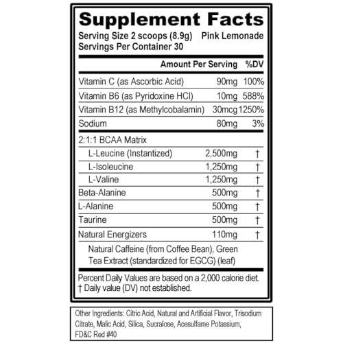 EVL BCAAs Amino Acids Powder – Boost Energy, Build Lean Muscle, Enhance Recovery