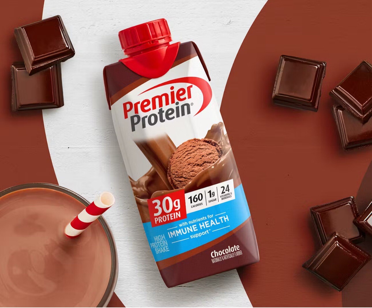 Premier Protein Shake 18 PACK Chocolate 30g High Protein 11 Oz Ea Energ BB:5/26+