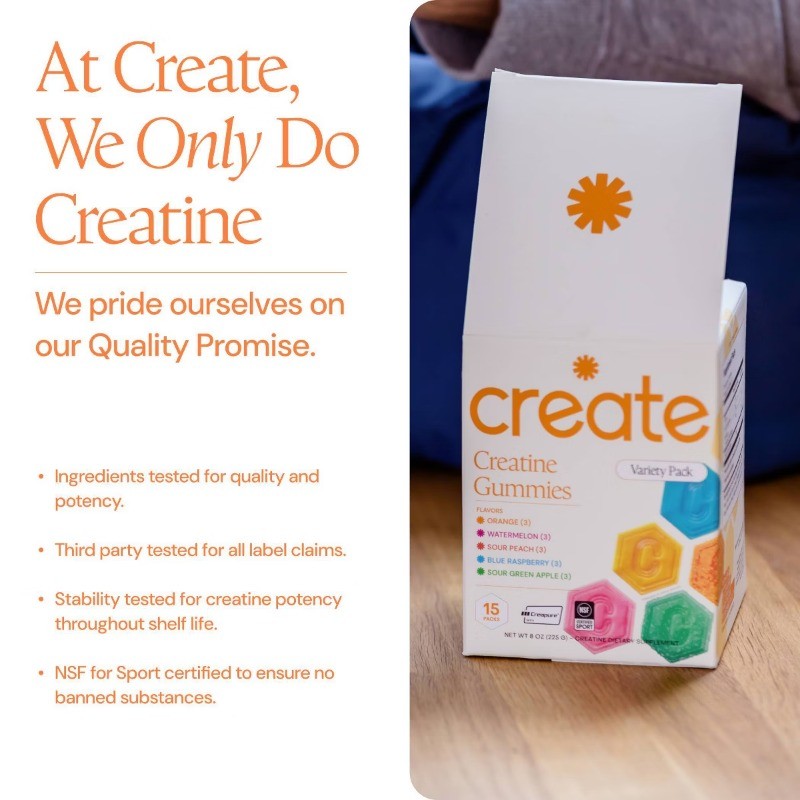 Gummies Made with Pure Creatine Monohydrate NSF Certified for Sport Variety Pack