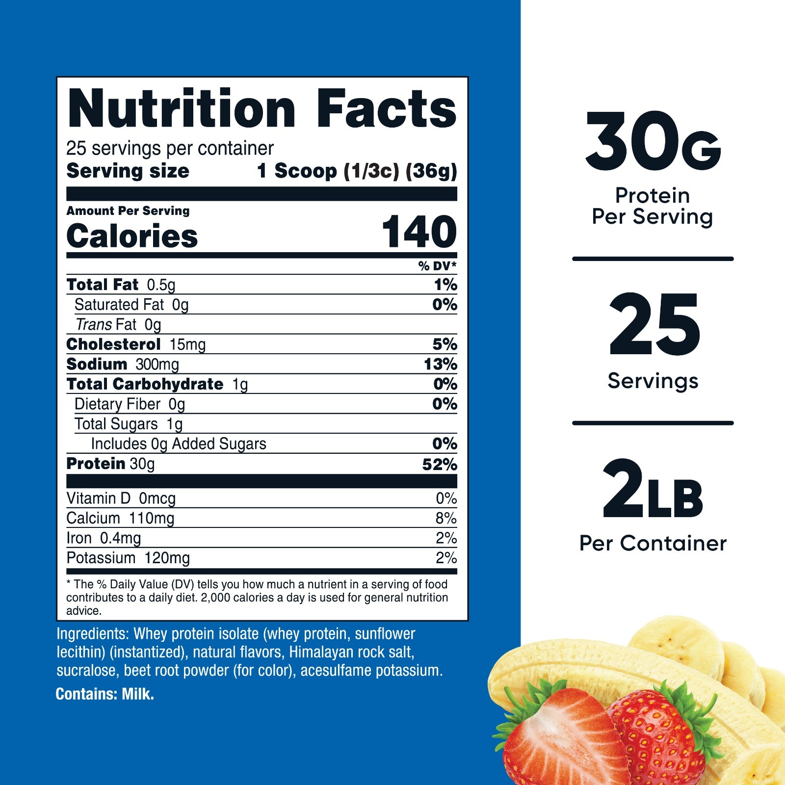 Nutricost Whey Protein Isolate (2 LB) Strawberry Banana Flavored – Gluten-Free