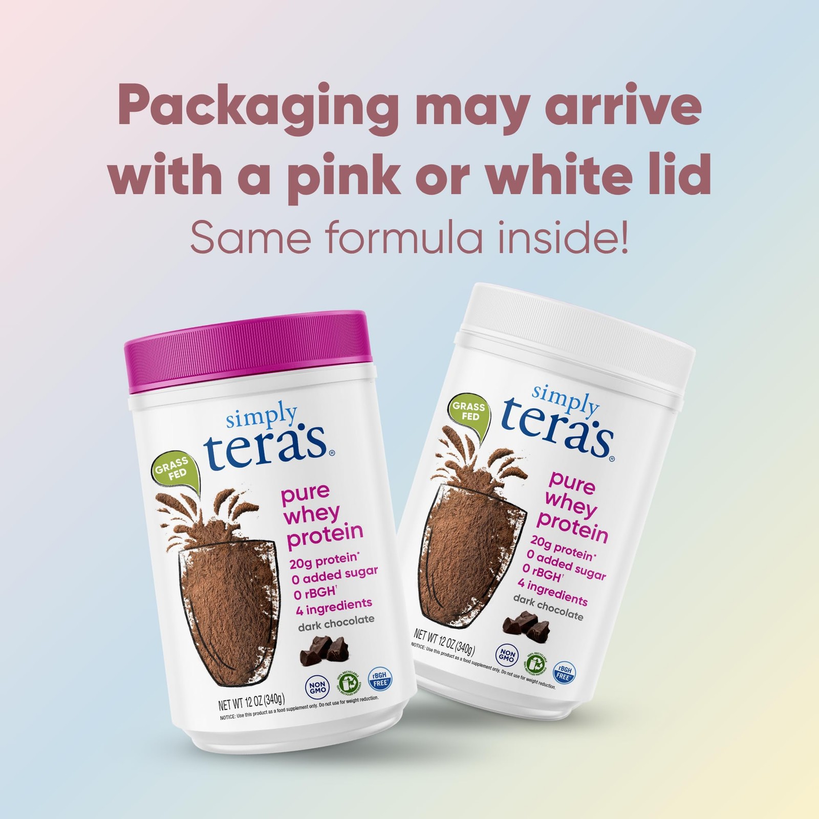 simply tera’s Pure Whey Protein Powder Dark Chocolate Clean Protein Powder, …