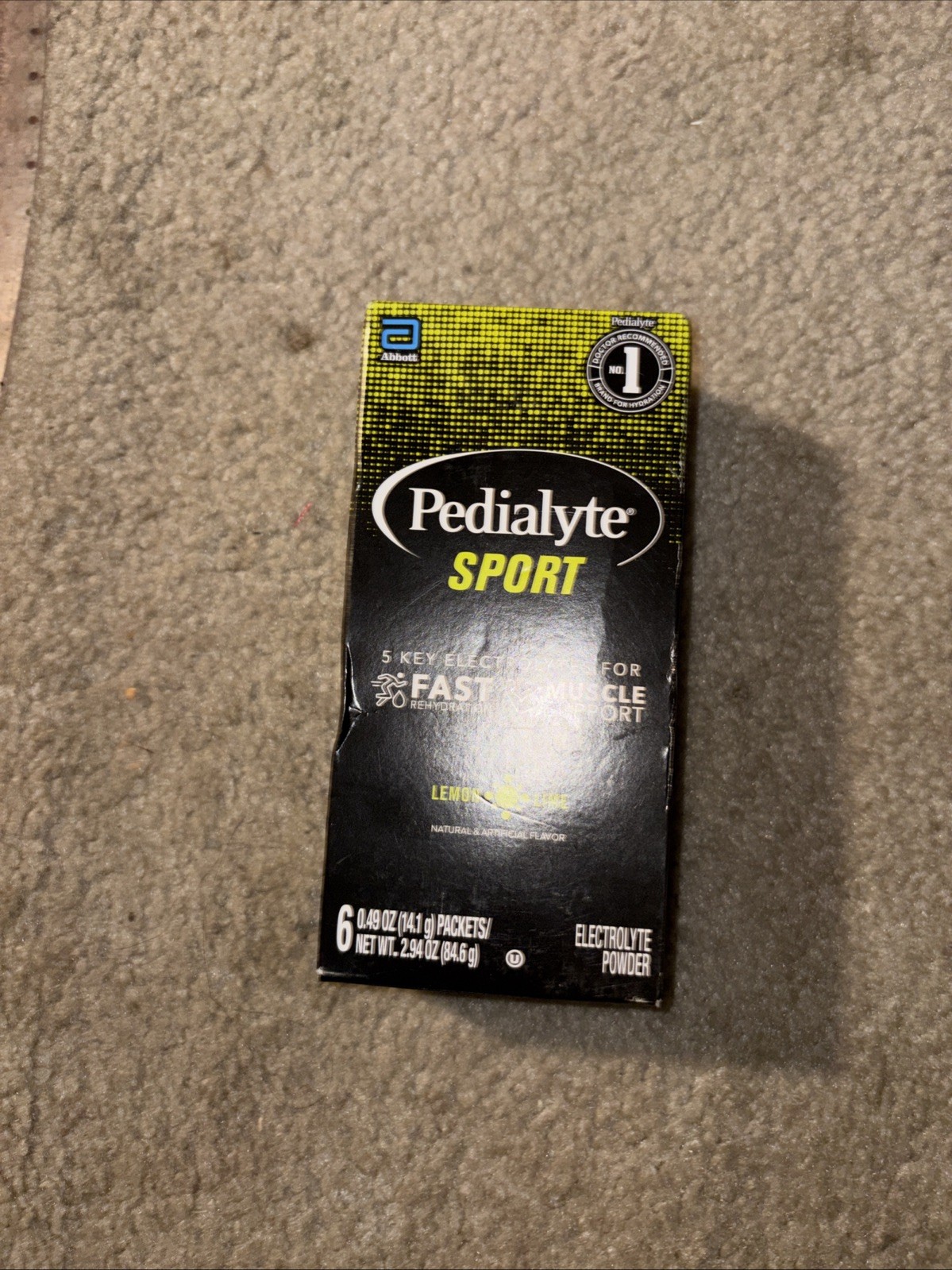 1 Box Pedialyte Sport lemom Lime 6x Packets! Brand New Sealed Exp May 2027