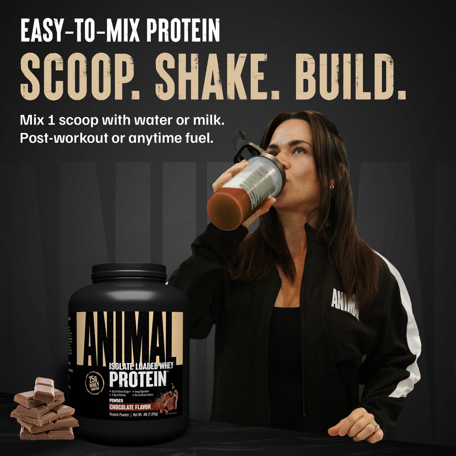 Animal Whey Isolate Protein Powder – Loaded 4 Pound (Pack of 1), Chocolate
