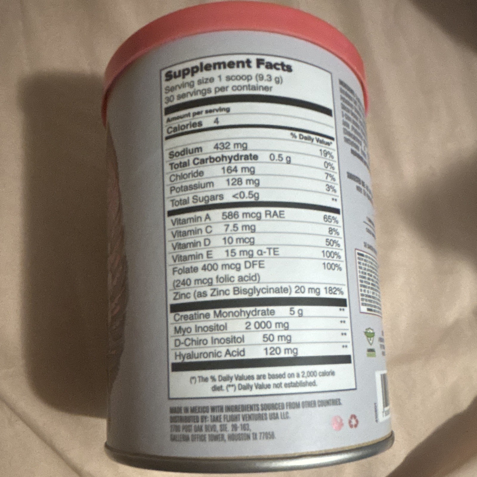 Birdman CreaClean Creatine Powder for Women Pink Lemonade 9.84oz 30 Serv