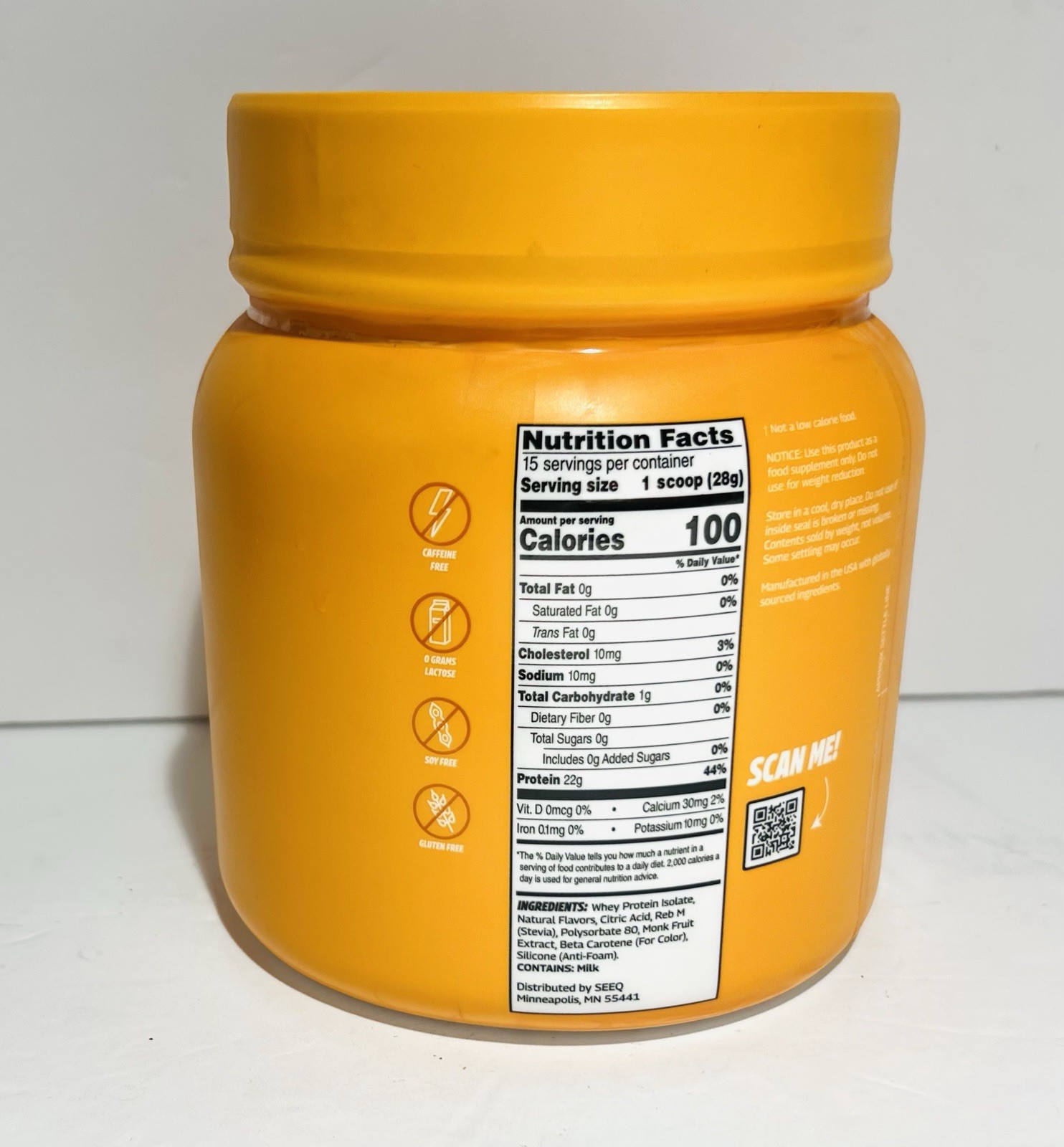 SEEQ Clear Whey Isolate Protein Powder Mango Pineapple 14.8 oz EXP 08/27 Sealed