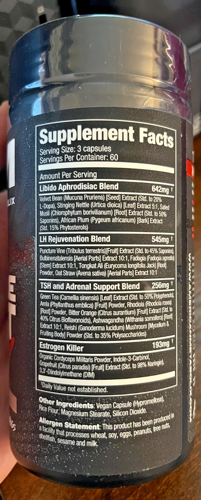American Metabolix Muscle Test Hardcore Libido Testosterone Booster 2 Sizes New